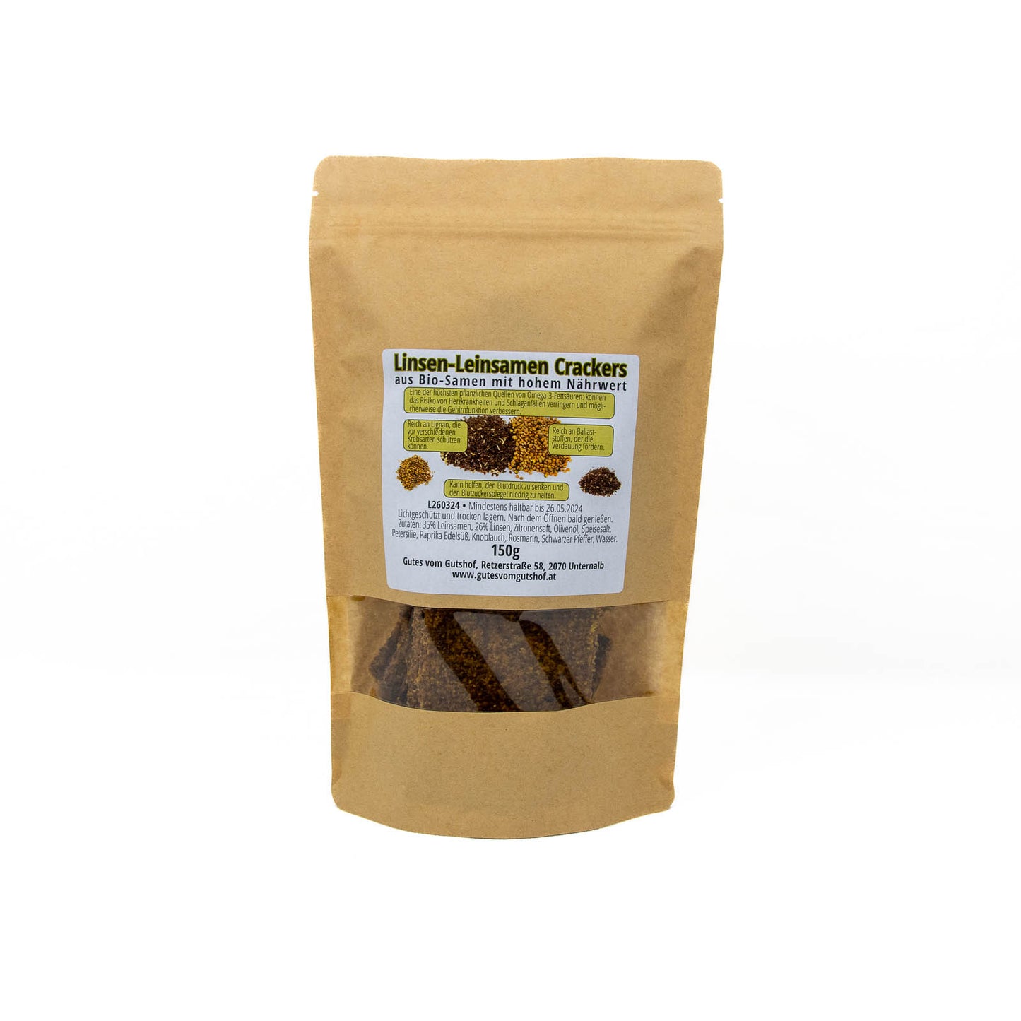 Linsen-Leinsamen Cracker 150g