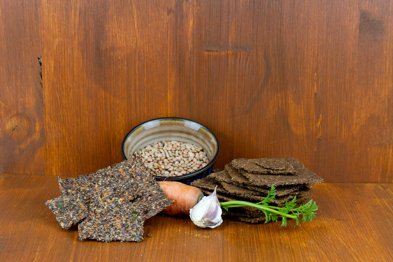 Cracker, Hülsenfrüchte und Samen