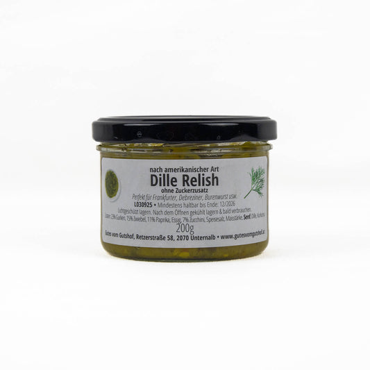 Dille Relish ohne Zuckerzusatz