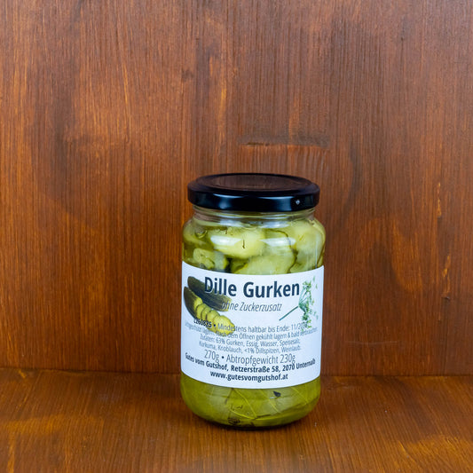 Dille Gurken ohne Zuckerzusatz 340g