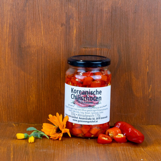 Koreanische Chilischoten im Glas 350g