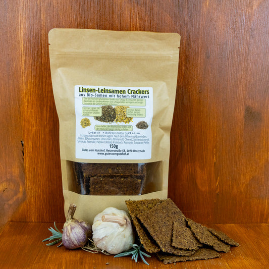 Linsen-Leinsamen Cracker 150g